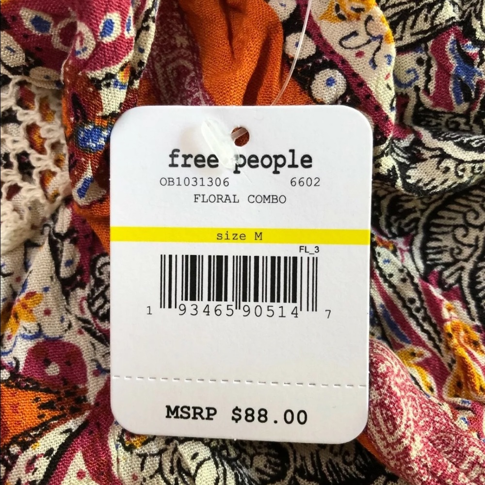 NEW Free People Count Me In Trapeze Top lace pink M - Picture 3 of 6
